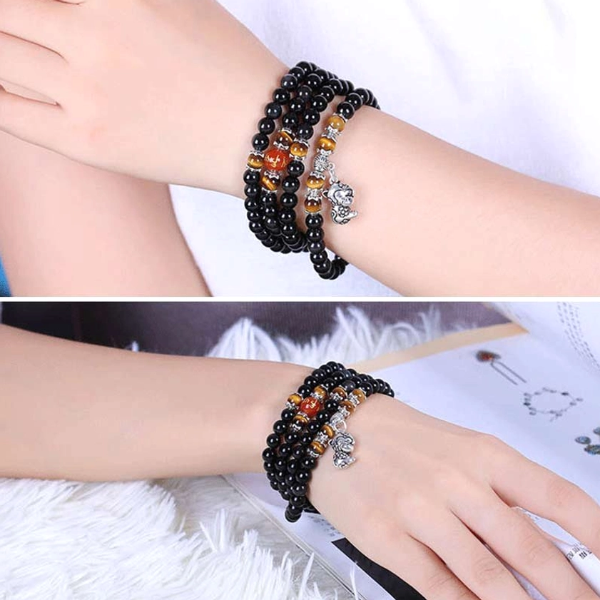 108 bead mala bracelet for meditation Buddhist prayer beads protection clarity