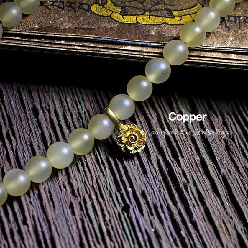 108 bead mala for spiritual practice and mindfulness meditation with natural amber beads