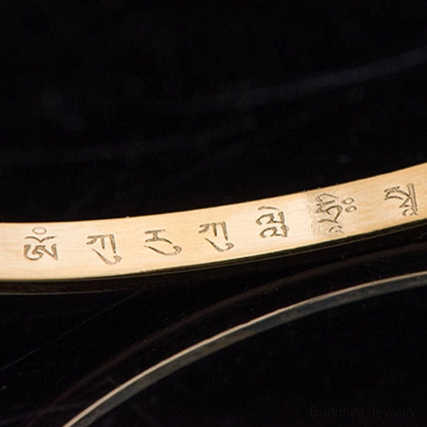 Adjustable open cuff mantra bracelet fits all wrist sizes