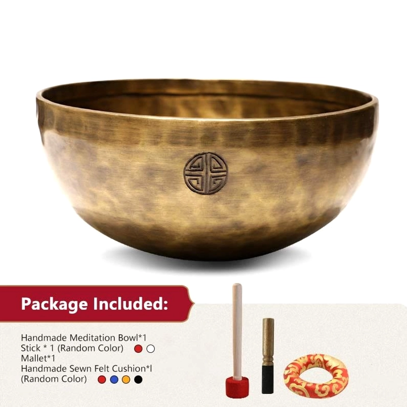 Antique handcrafted copper singing bowl with multiple size options available