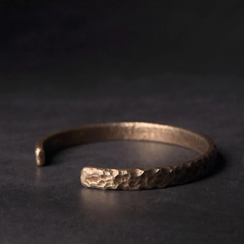 Artisanal handcrafted copper cuff bracelet for wellness intention setting and daily spiritual practice