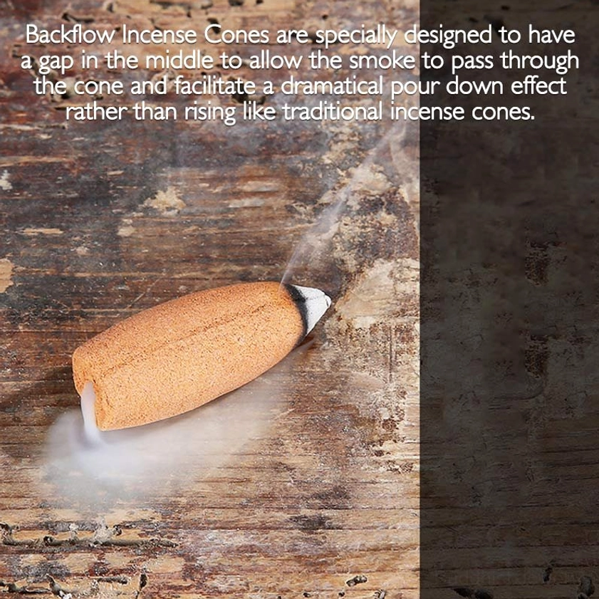 Artisanal lotus-shaped incense burner with ceramic craftsmanship, complete with 50 assorted scent incense cones
