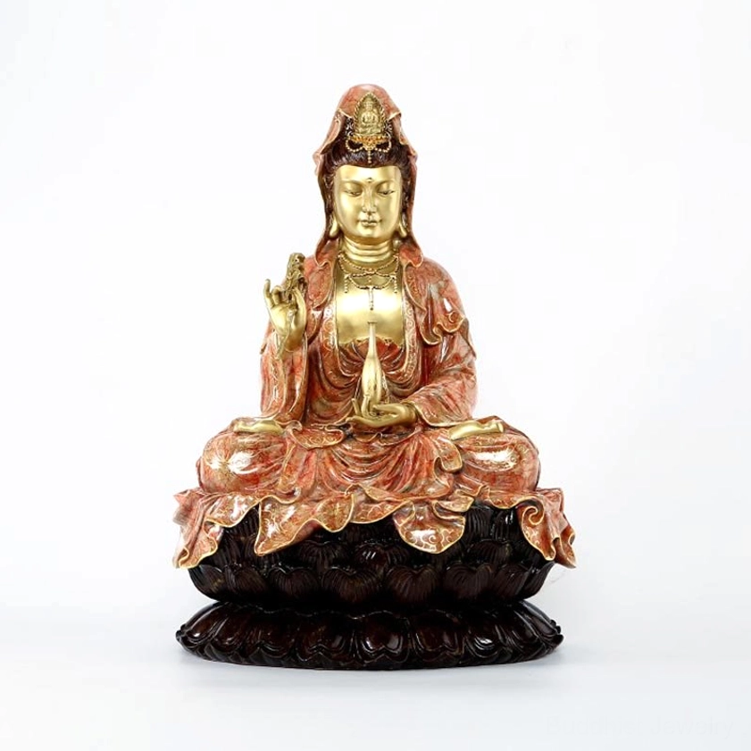 Avalokitesvara bodhisattva compassion statue brass copper handmade artisan