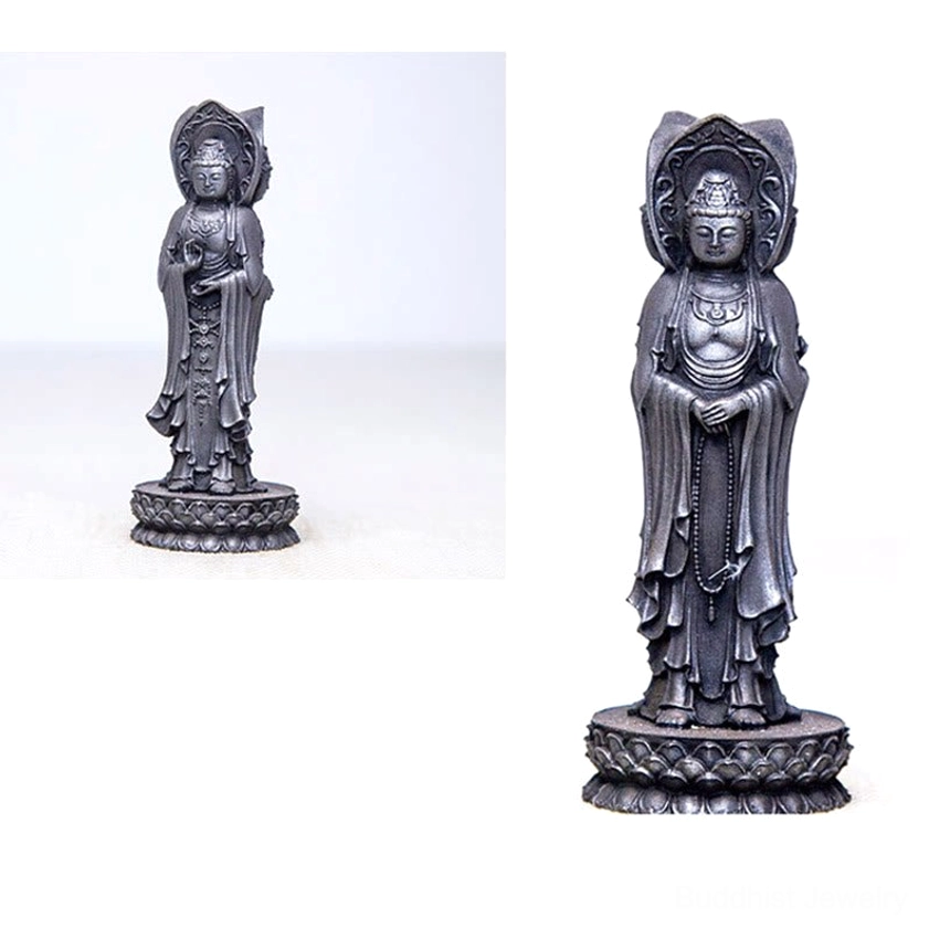Avalokitesvara three-faced resin statue gift presentation showing spiritual meaning and beauty
