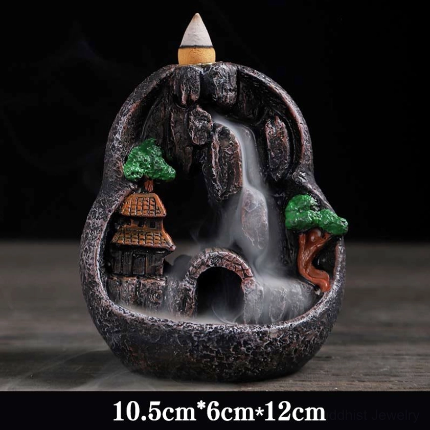 Backflow incense burner peaceful ambiance for yoga and mindfulness room