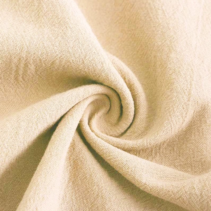 Beige meditation loungewear set flat lay showing fabric quality and construction