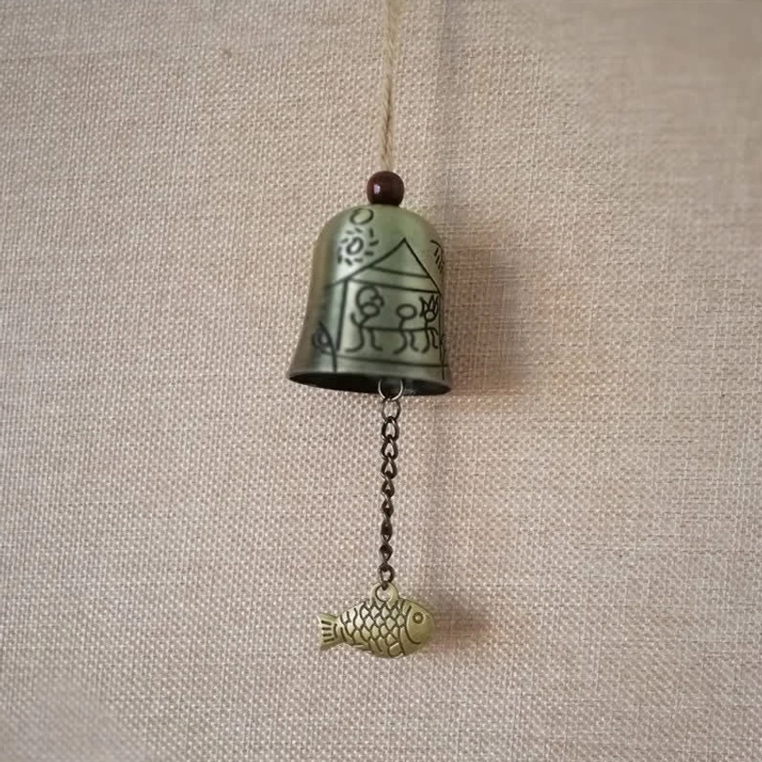 Big family wind chime bell displaying multiple protective and prosperity symbols for households