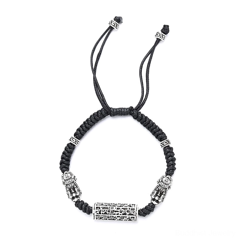 Black copper Pixiu Om Mani Padme Hum Buddhist bracelet complete product view
