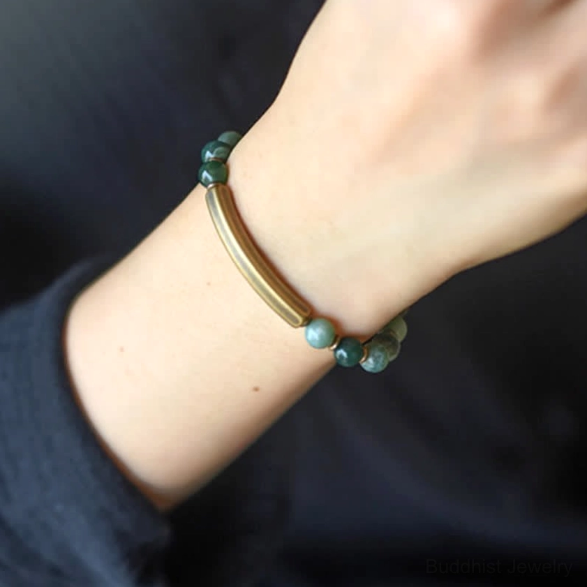 Black Obsidian protective crystal bracelet - transformation and inner strength for spiritual growth