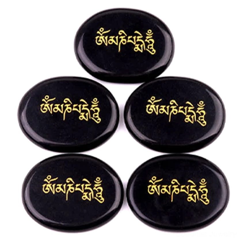 Black obsidian stone benefits card - purification transformation negative energy protection