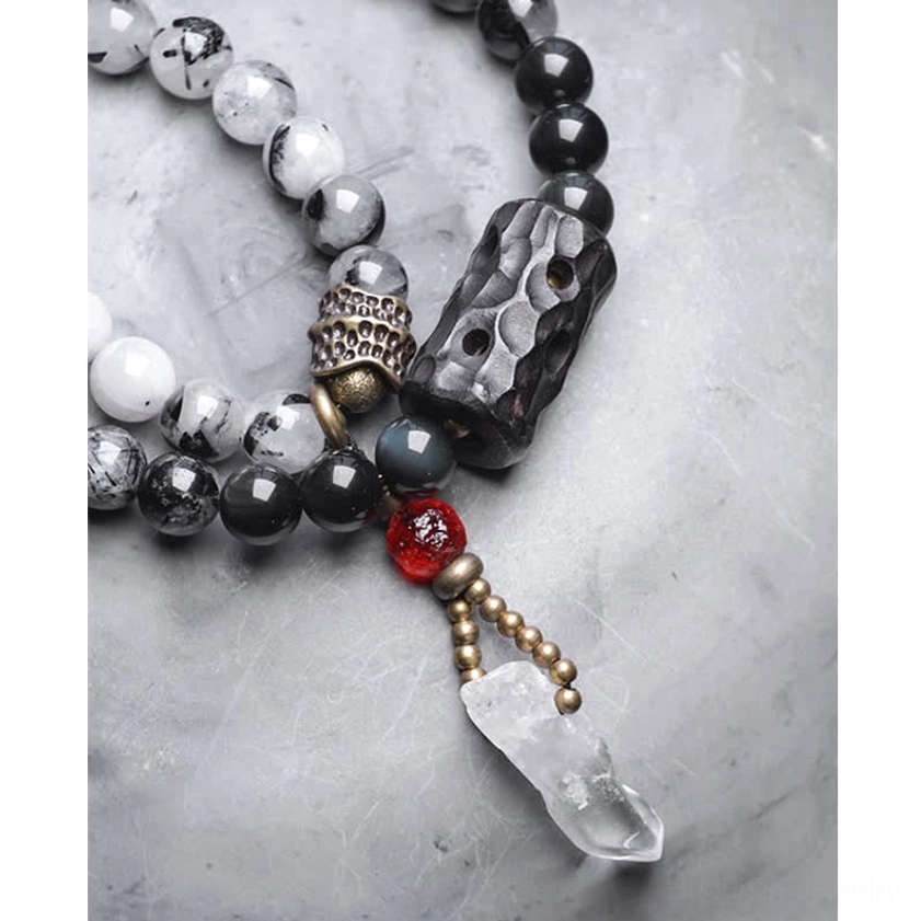 Black Rutilated Quartz bracelet for business success and decision-making clarity