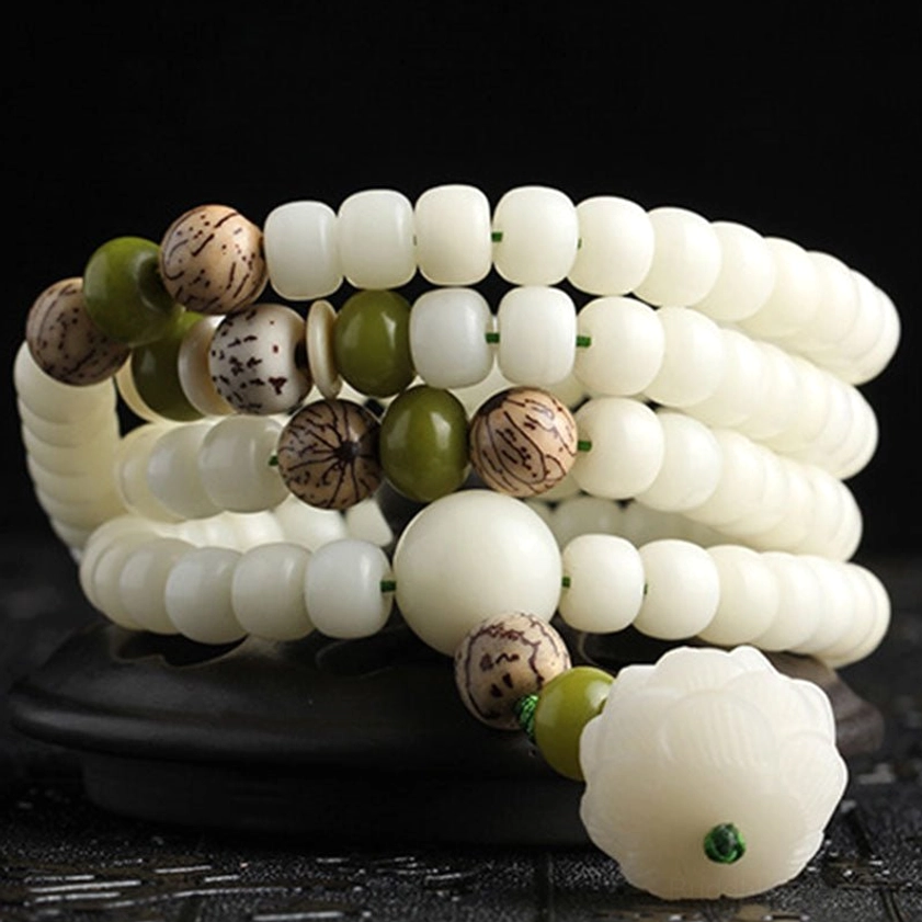 Sacred bodhi lotus mala bracelet 108 beads protection resilience symbol