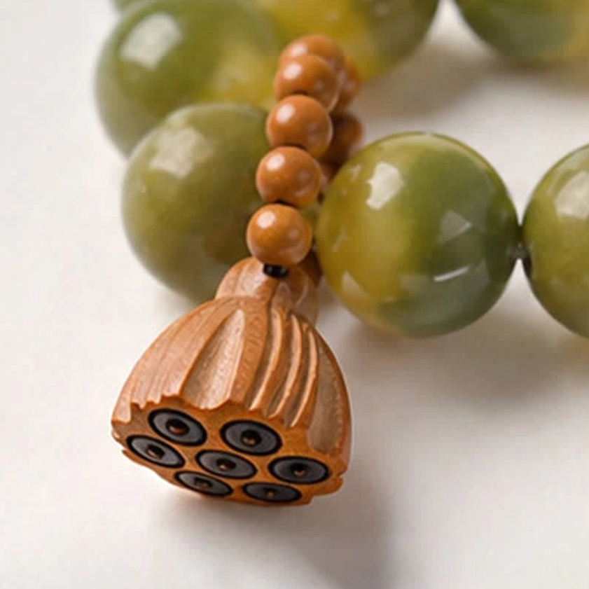 Bodhi seed meditation bracelet lifestyle photo showing daily mindfulness and spiritual practice