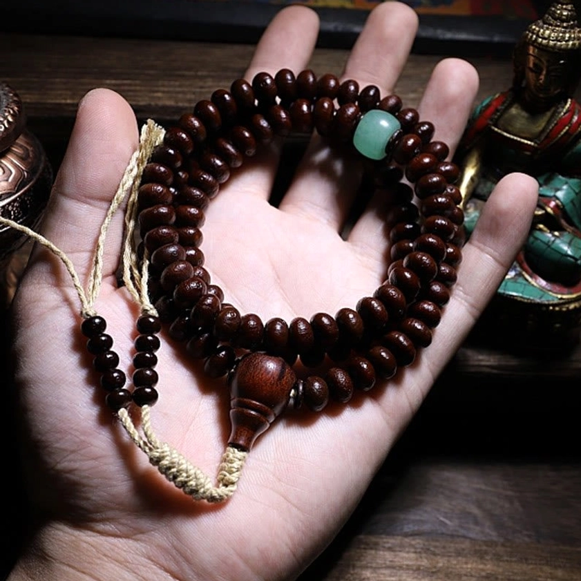 Bodhi seed bracelet 108 beads for wellness meditation and positive energy