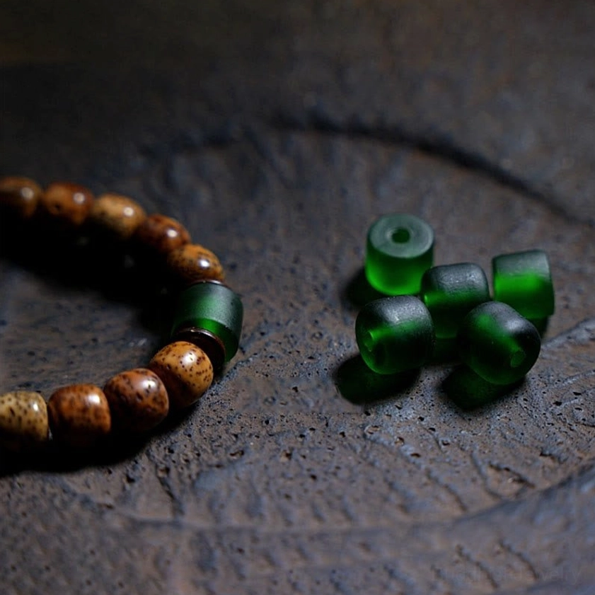 Bodhi seed amber dzi bead agate triple wrap Buddhist bracelet for wealth protection and spiritual practice