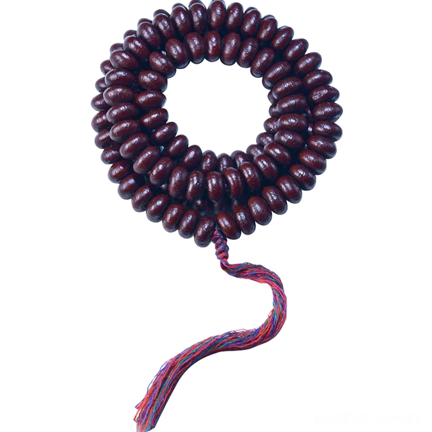 Purple bodhi seed mala bracelet for enlightenment, meditation, and spiritual awakening