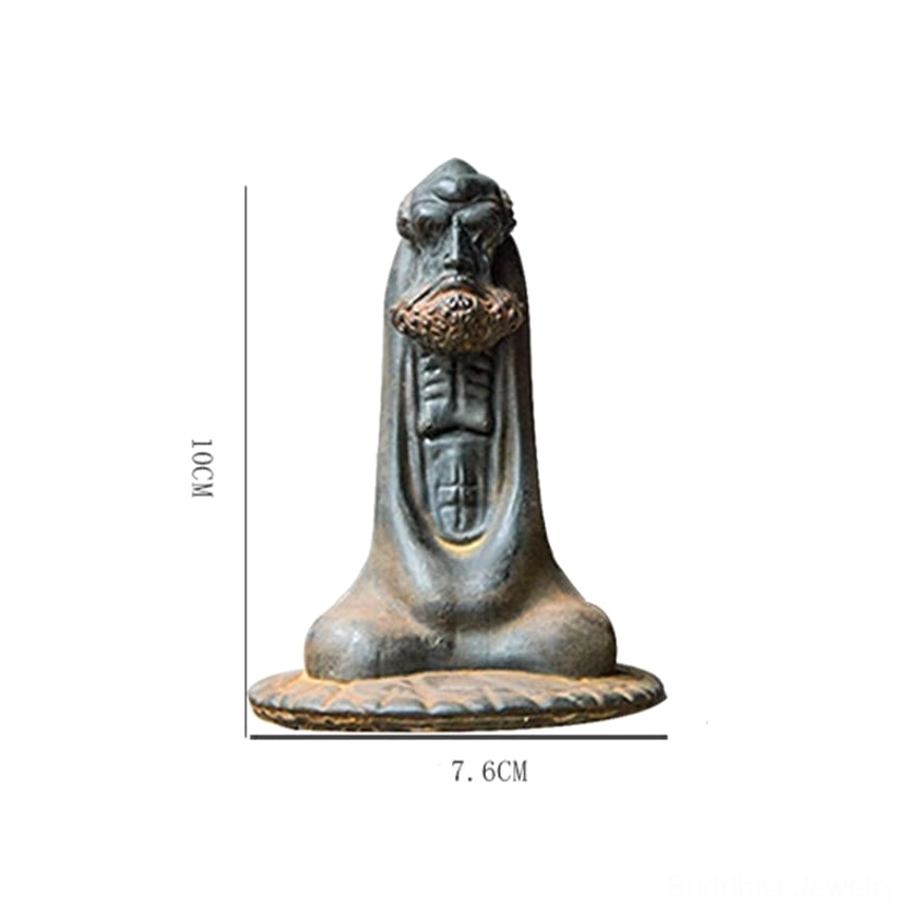 Bodhidharma statue main product shot showcasing seated meditation pose and facial features