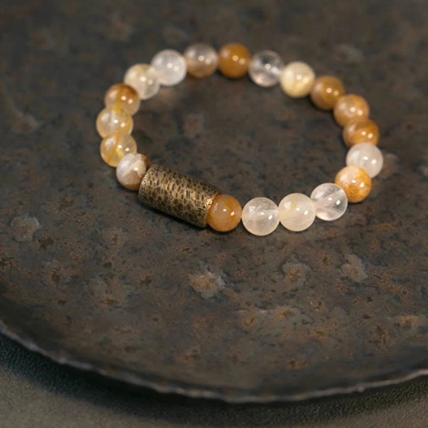 Crystal bracelet showing size comparison and fit on wrist for different circumference options