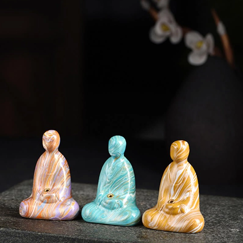 Ebony wood Buddha incense holder packaging and presentation for spiritual gifting