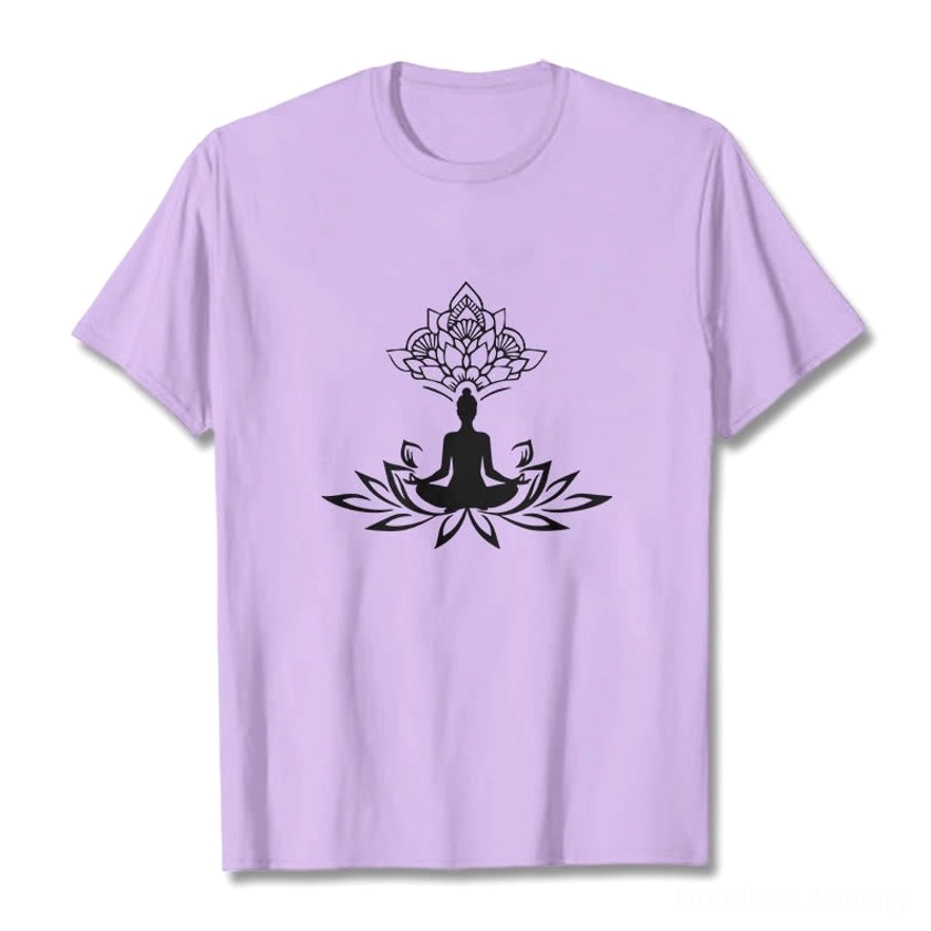 Buddha lotus meditation t-shirt spiritual mindfulness wearable art design