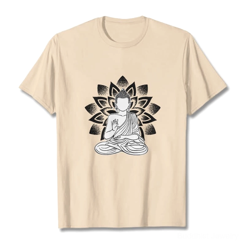 Buddhist seated Buddha lotus spiritual t-shirt premium cotton comfort fit