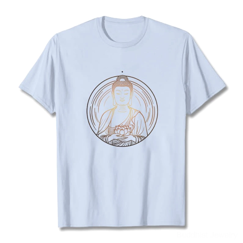 Unisex Buddha lotus spiritual t-shirt true-to-size fit for all body types