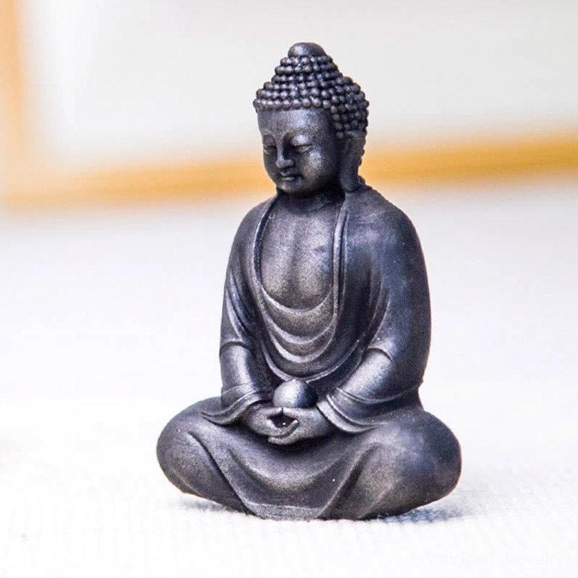 Meditating Buddha statue multiple angles showcase for meditation room or altar setup