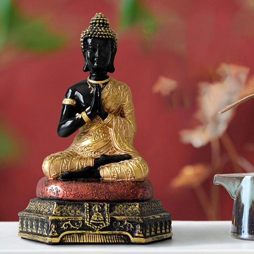 Decorative Buddha resin statue for inner peace, mindfulness, and emotional healing practice