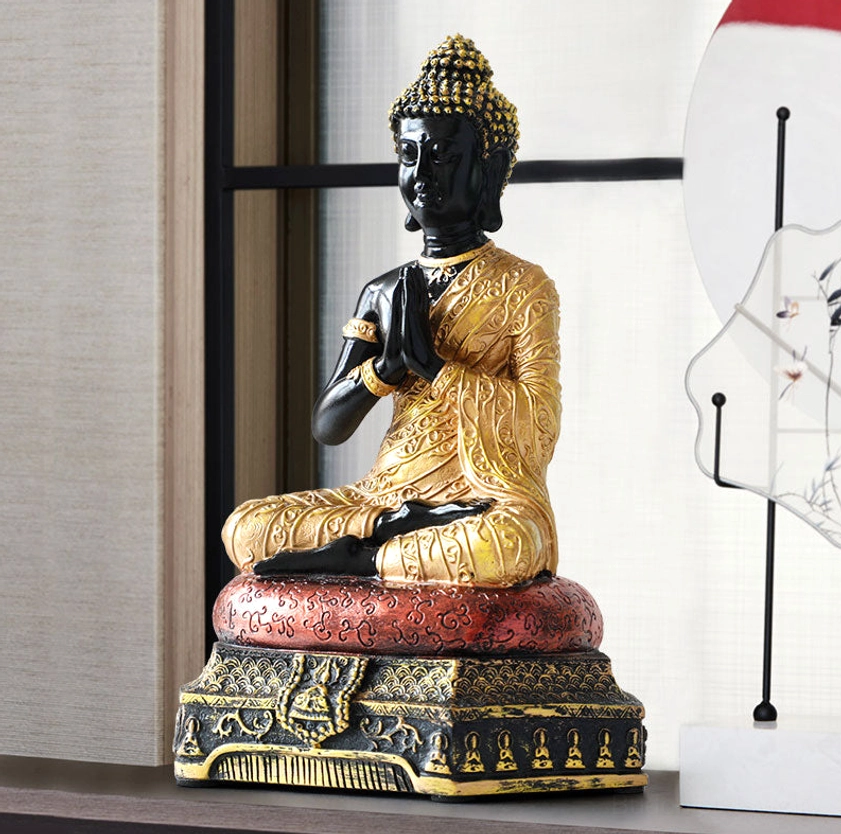 Buddha statue perfect for meditation room, yoga studio, or wellness space spiritual ambiance