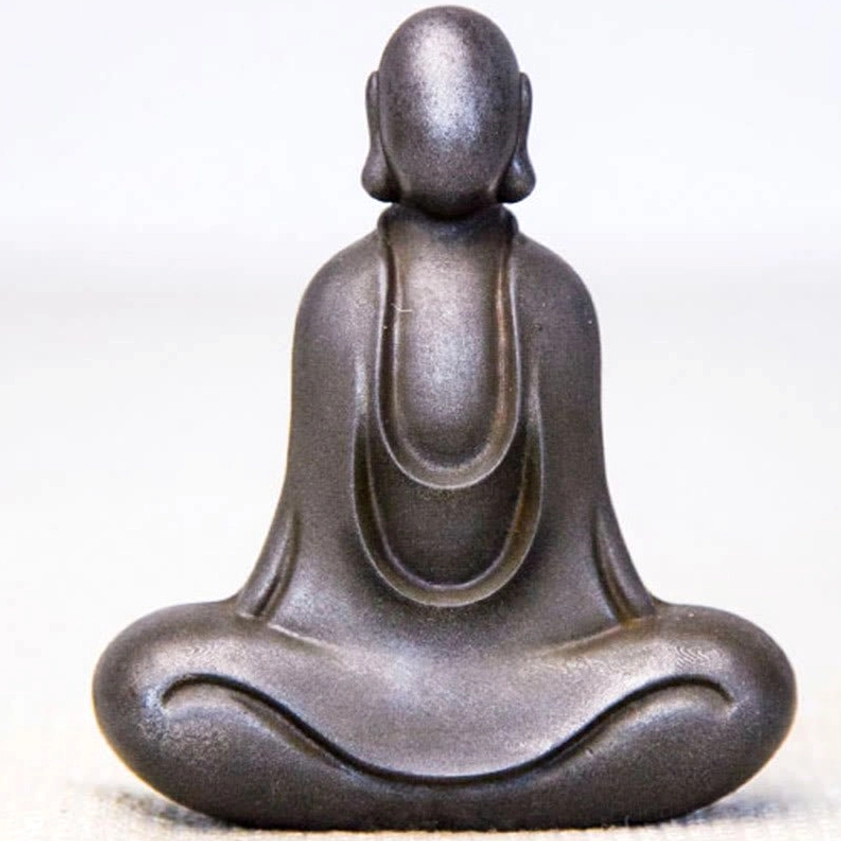 Buddha statue polished version with smooth refined surface and pristine contemporary aesthetic