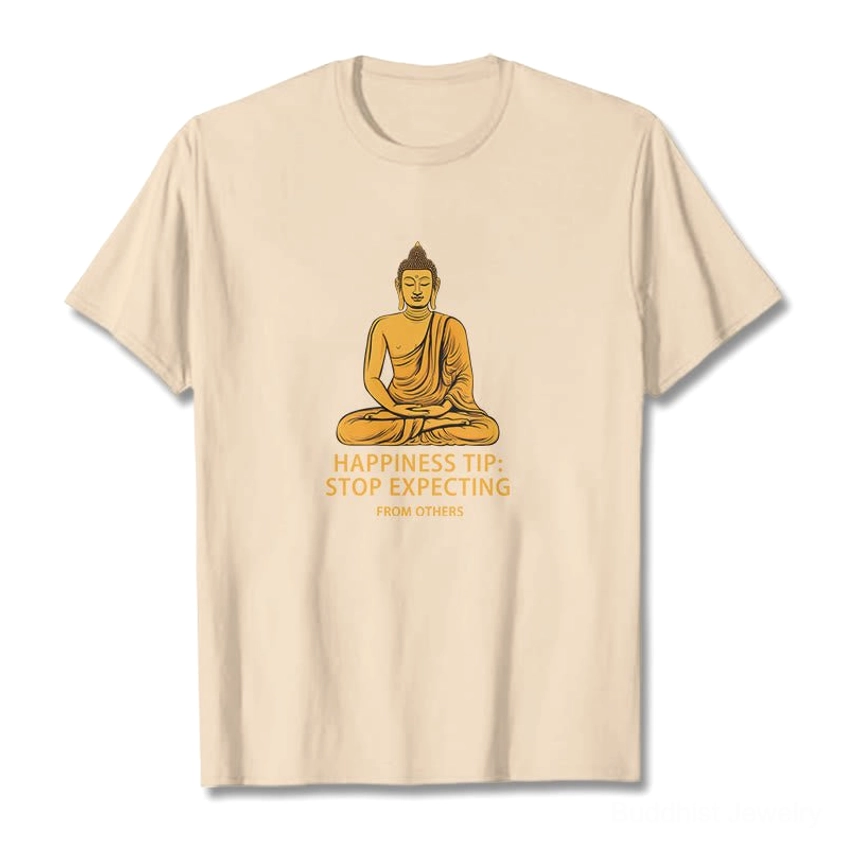 Buddhist mindfulness t-shirt lifestyle photo showing garment comfort and wearability in daily use
