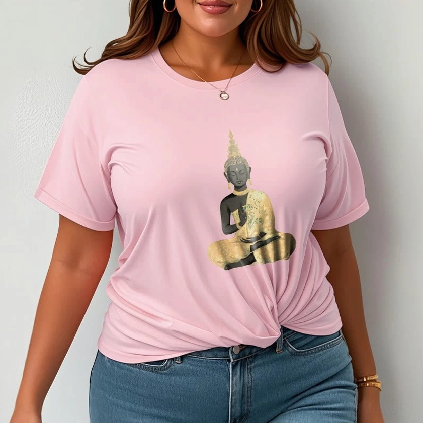 Meditating Buddha spiritual t-shirt packaging and presentation for gift giving