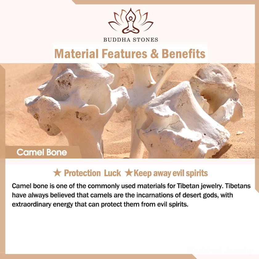 Buddhist bone skull pendant necklace for mindfulness and spiritual protection practice