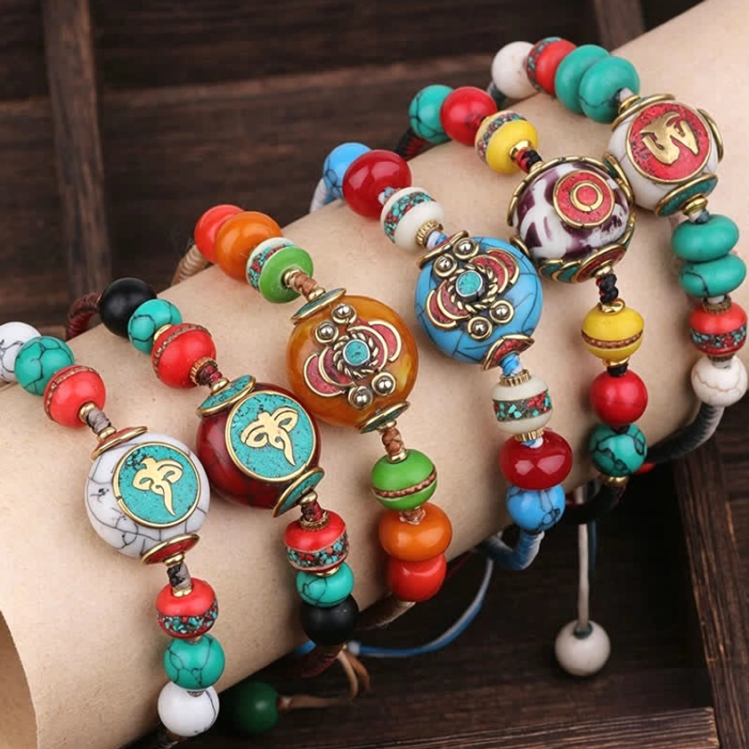 Buddhist bracelet styling inspiration, how to wear adjustable meditation bracelet with other jewelry