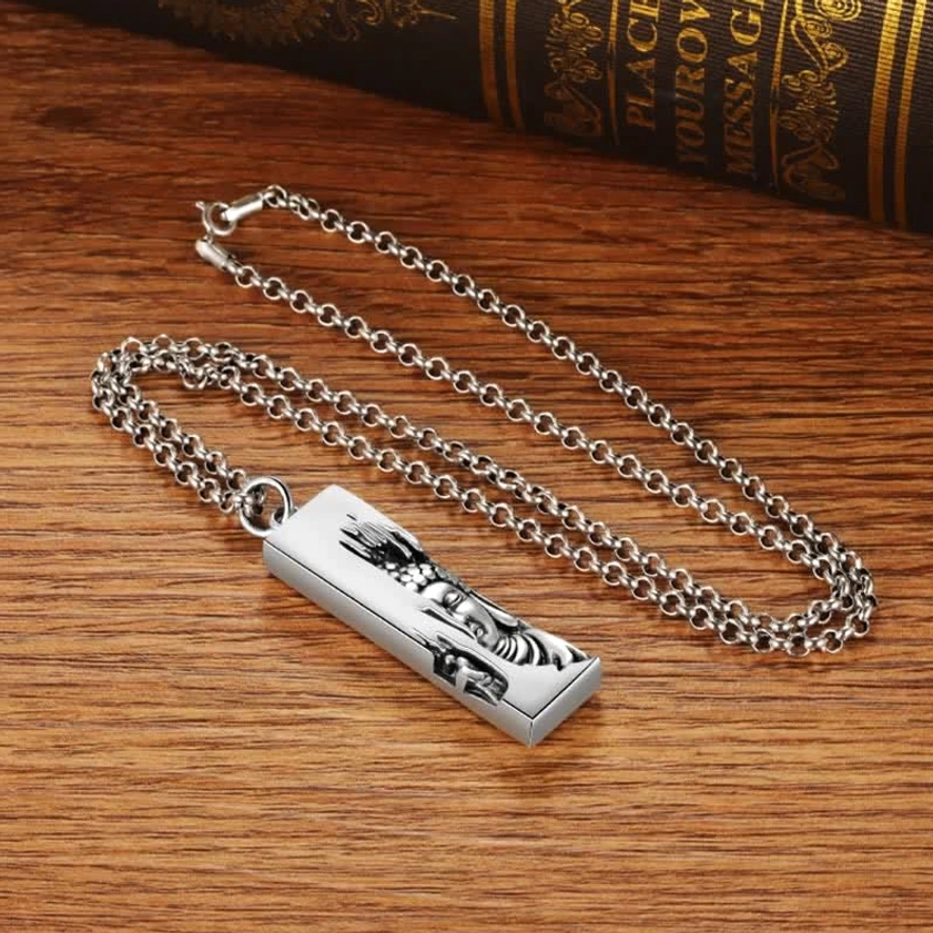 Buddhist Buddha pendant necklace styling - how to wear Buddha amulet for daily mindfulness and spiritual grounding
