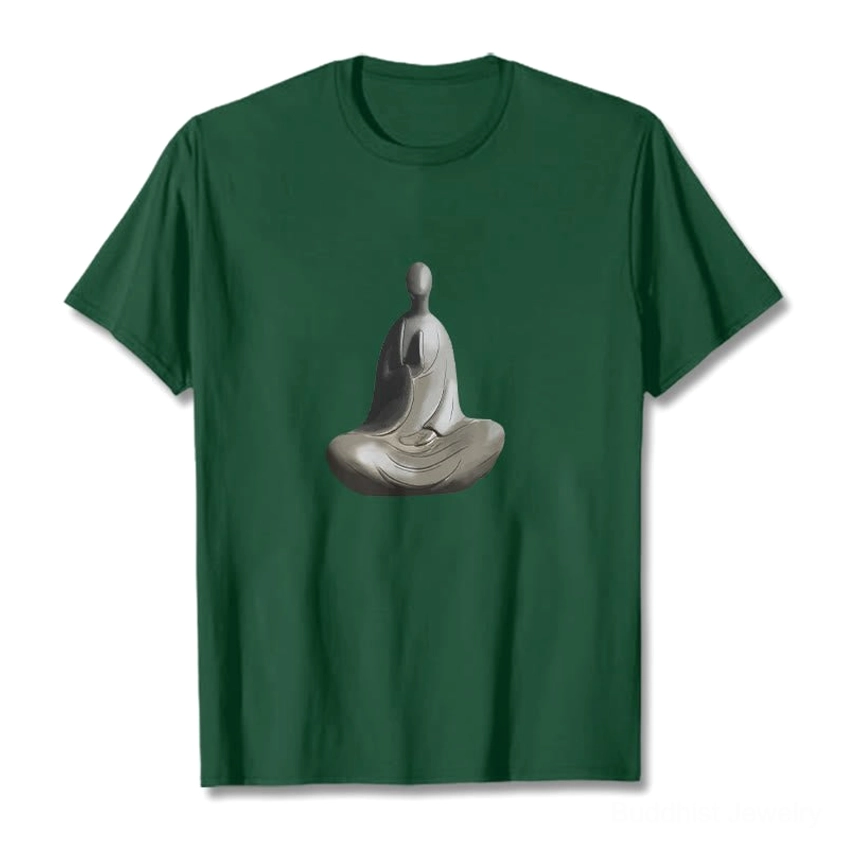 Light pink formless Buddha t-shirt casual unisex fit flat lay display