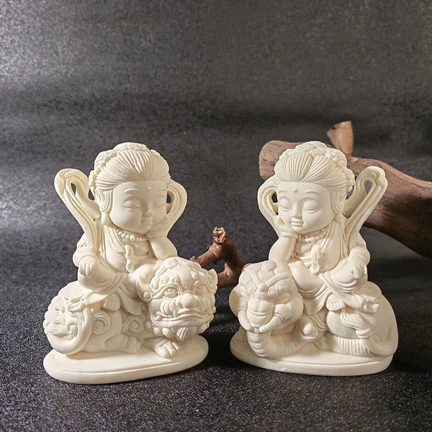 Buddhist deity statue collection - complete ivory fruit sacred figures for home altar