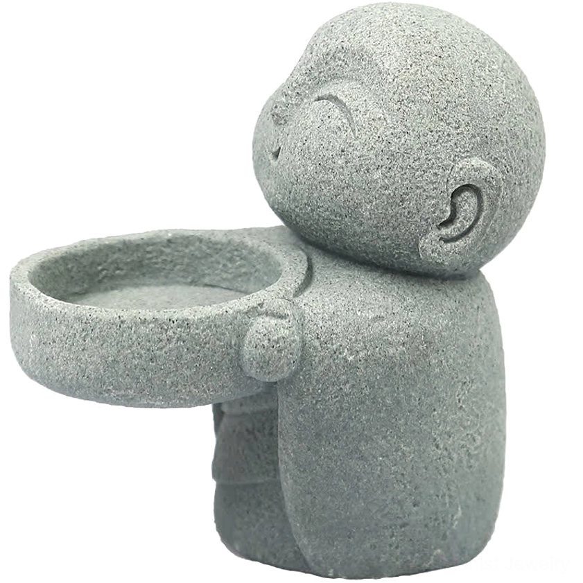 Buddhist enlightenment tealight holder - resin candle holder embodying compassion and inner peace symbolism