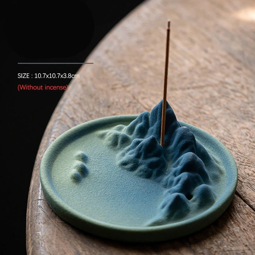 Gift-ready Buddhist ceramic backflow incense burner showcasing premium craftsmanship for spiritual practitioners and mindfulness enthusiasts