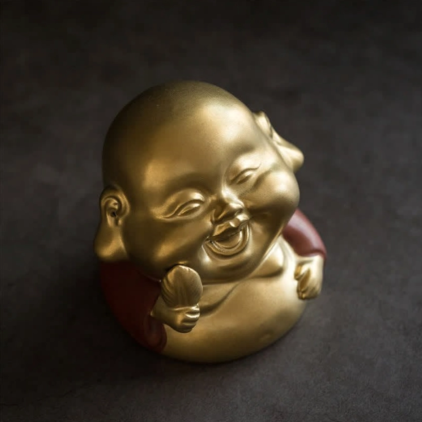 Buddhist incense holder lifestyle shot in meditation room setting with burning incense and peaceful ambiance