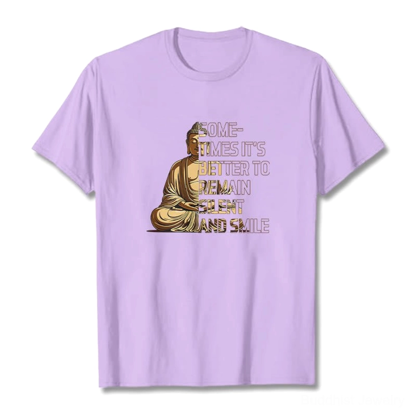 Buddhist peaceful philosophy T-shirt with Buddha silhouette symbolizing inner peace and emotional balance