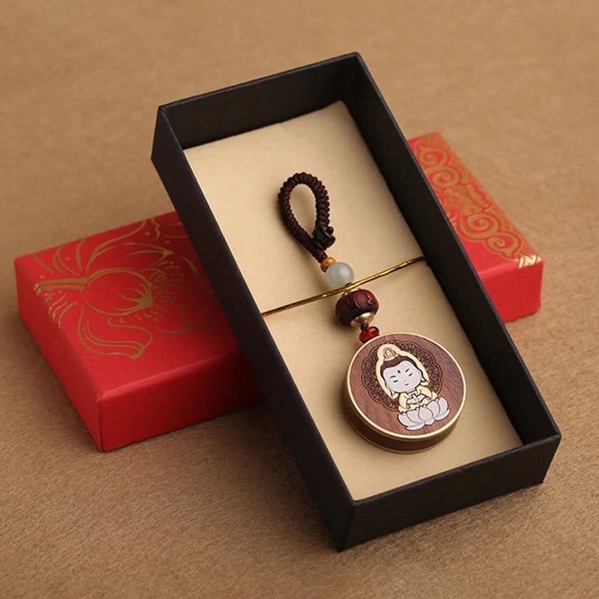 Buddhist keychain car decoration for positive energy and spiritual protection while driving