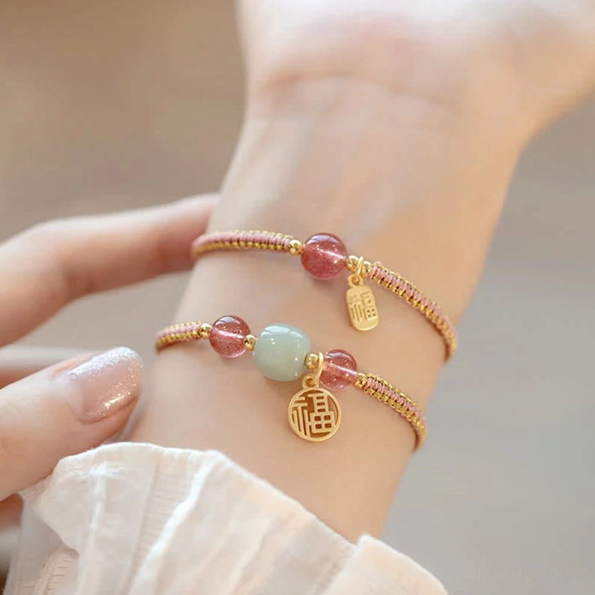 Buddhist lotus string bracelet for meditation and spiritual practice