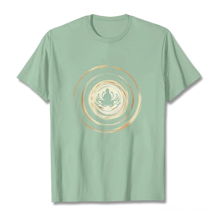 Unisex Buddha lotus meditation t-shirt styling for mindfulness fashion