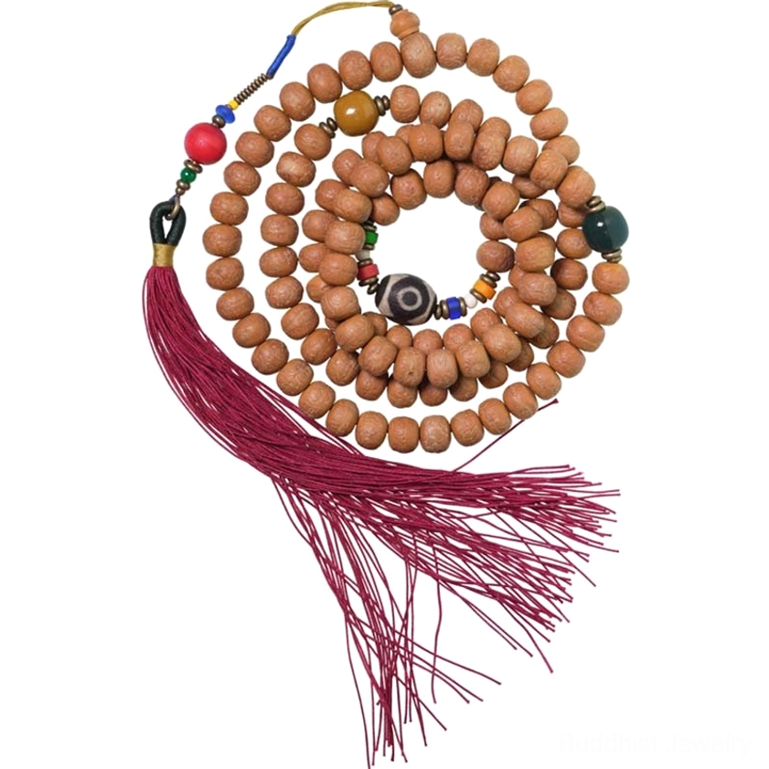 108 Buddhist prayer mala beads necklace spiritual gift for meditation, enlightenment, and inner peace