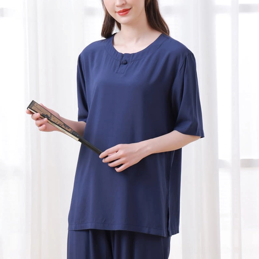 Dark red Zen meditation wear Buddhist Tai Chi uniform natural cotton linen