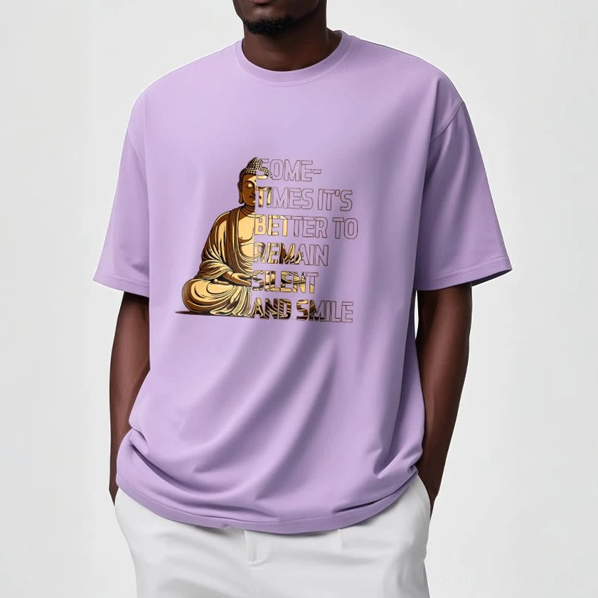 Unisex Buddhist mindfulness graphic T-shirt perfect for meditation yoga and spiritual practice wear