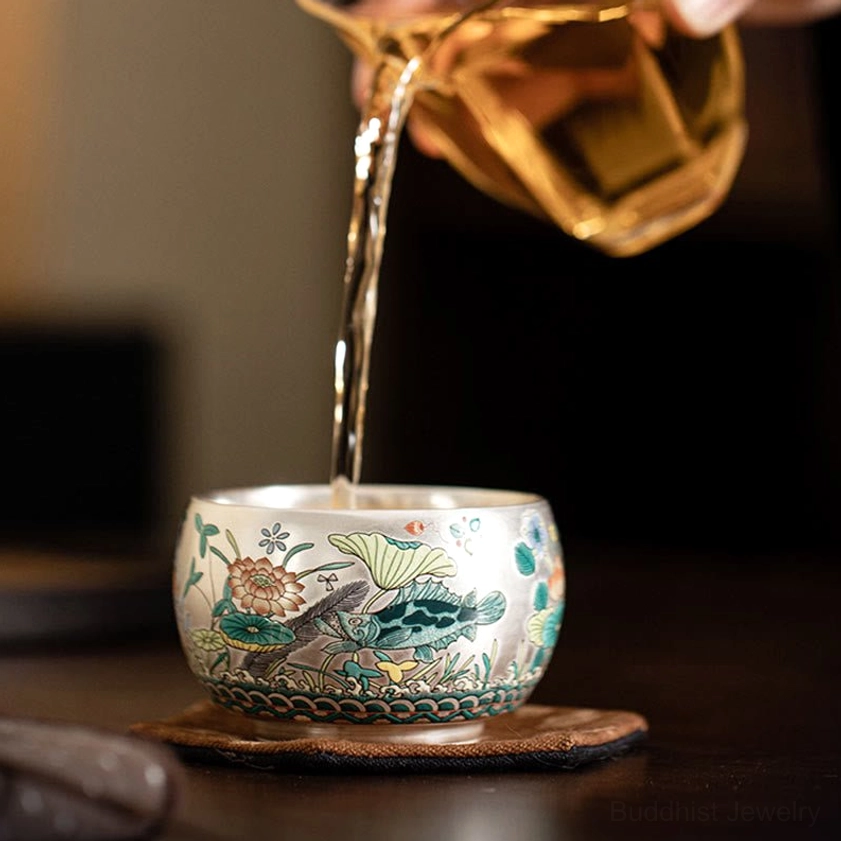 Buddhist mountains and rivers tea cup 150ml design harmony yin-yang interconnectedness balance spiritual