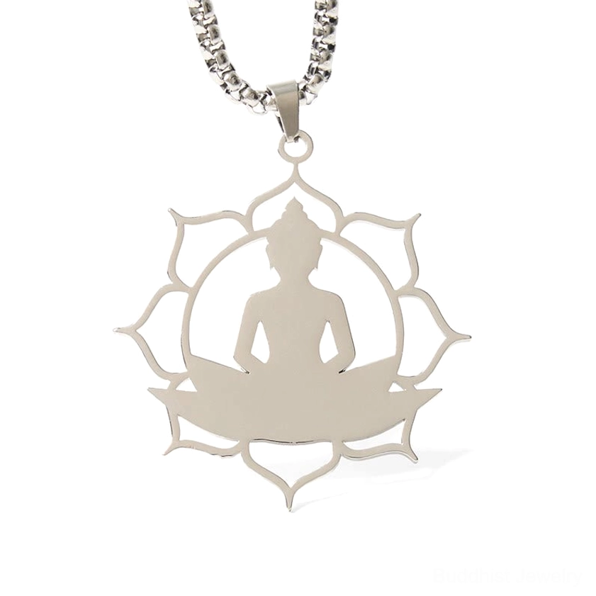 Buddhist pendant necklace enlightenment symbol spiritual protection jewelry