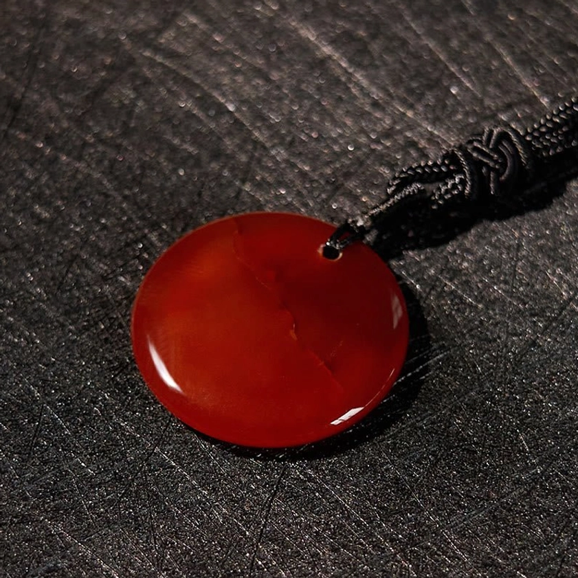 Buddhist pendant swastika symbol natural crystal stone with protective spiritual energy